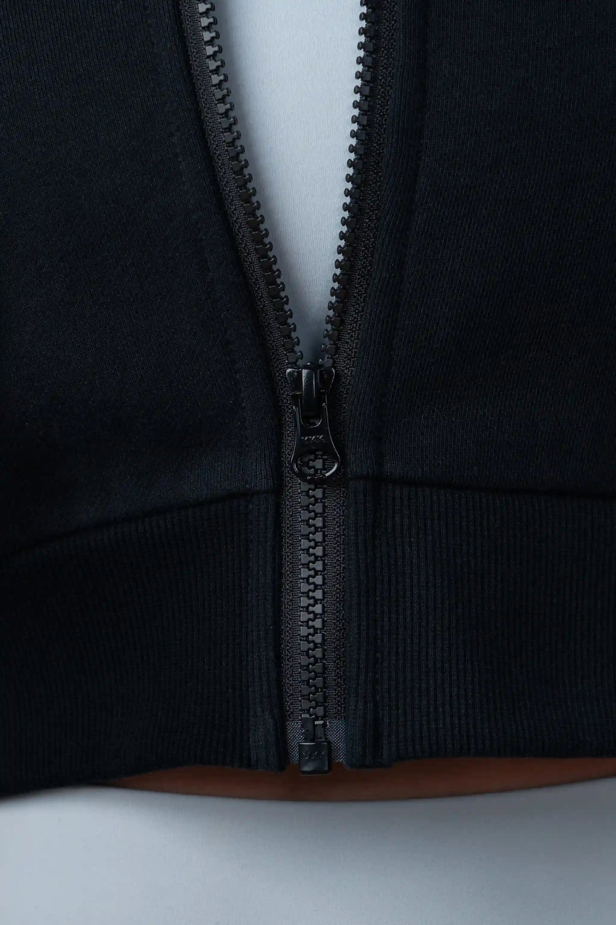 Cropped Zip Hoodie