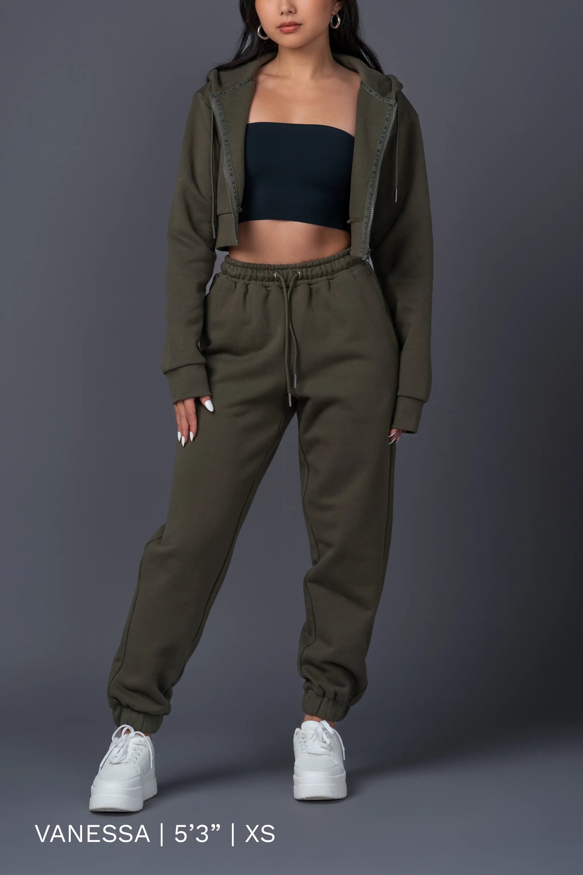 Cropped Zip Hoodie