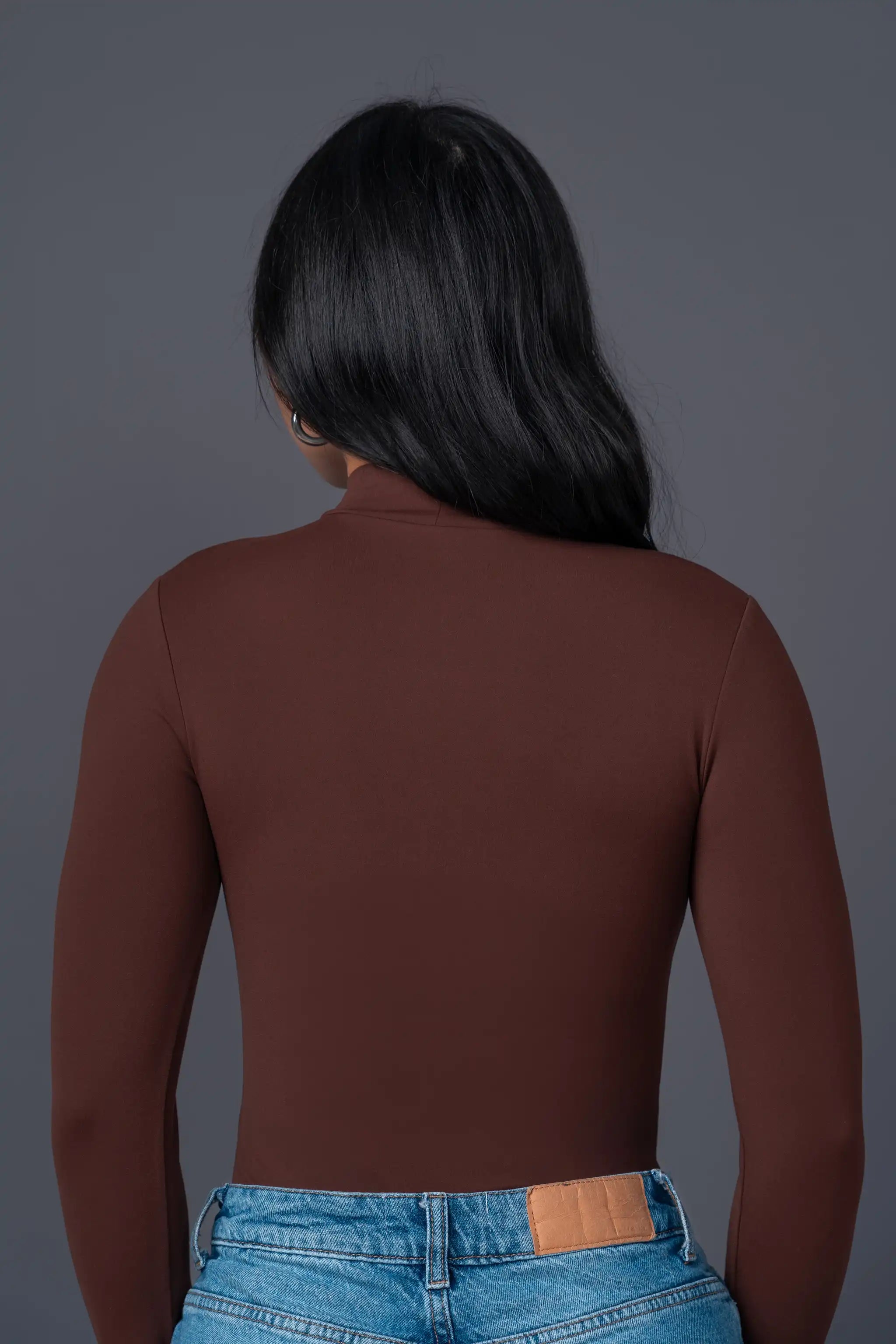 Mock Neck Long Sleeve Bodysuit